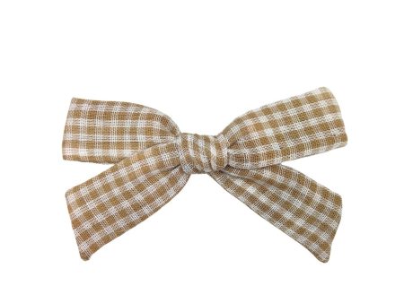 Tan Gingham :: Explorer Bow For Cheap