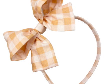 Golden Gingham :: Big Girl Headband Supply