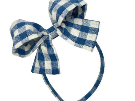 Cornflower Buffalo Check :: Big Girl Headband Online Sale