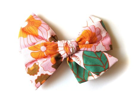 Pink Retro Floral :: Voyager Bow Online Sale