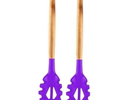 P-plus international silicone pasta fork, food grade noodle spoon (Purple – pack of 2) Online now