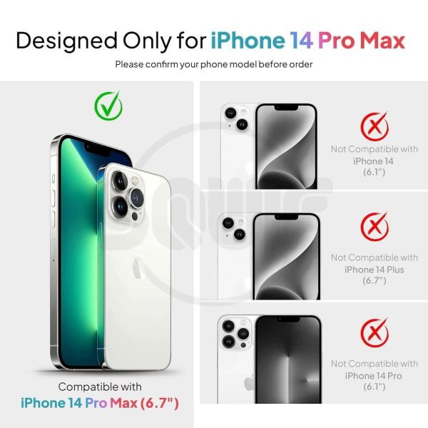 SQUIF Thermoplastic Polyurethane Crystal Clear Hard Back Case for iPhone 14 Pro Max Cover | Electroplated Frame Bumper Ultra Slim (Not Yellowing) (Silver) Online Sale