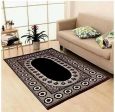 Graceful Rugs for living hall - 5x7 feet ( Velvet, Black) Supply