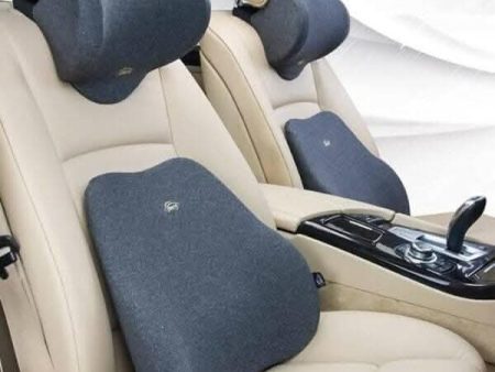 P-plus international car headrest neck pillow and lumbar support back cushion kit (1 head rest + 1 lumber support back ) Online now