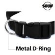 Squif Adjustable Nylon Dog Neck Collar with Safety Buckle, Metal D-Ring to Attach Leash| Dog Neck Belt (Black) | Size- M Online Hot Sale