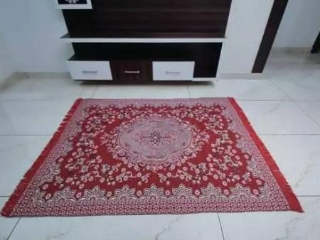 Fancy Carpets for living room   Hall- 5x7 feet (Red) Discount