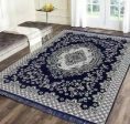 Trendy floral Printed Carpets for hall   living room (Black, 5x7 feet) For Discount