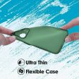 SQUIF Silicone Flexible Soft Ultra Thin Back Case For Iphone 14 Plus Cover|Semi Transparent,Full Camera Protection (Green) on Sale