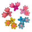 SENECIO Floral Lily Flower Colorful Tictac Hair Clip Pin Set Multicolor For Kids Girls & Women (5 Pairs) Fashion