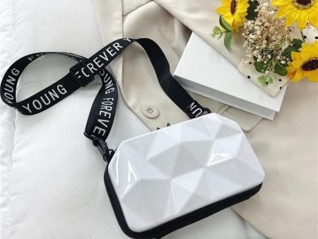 Fashion Street FS 3D Sling Box Bag (silver) For Sale