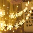 Snow Flake String Lights for Indoor Outdoor Decoration (14 lights) Fashion