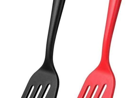 P-plus international silicone fish spatula flipper turner (black and red, pack of 2) on Sale