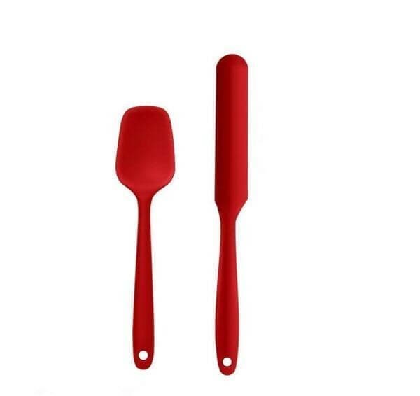 P-Plus International Silicone Non-Stick Heat Resistant Kitchen Utensil| Spatula Spoon (Pack of 2 RED) Online now