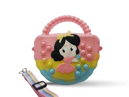 Fashion Street FS Girls Silicone Cute Handbags Messenger Bag Shoulder Bag, Pop Fidget Toys, Pop it kids Sling Bag - Crossbody Bag for Kids, Pop it Purse for Girls, Pop it Handbags for Girls, Multi color Online