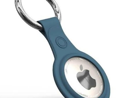 SQUIF Silicone Key Ring Holder Case Cover Compatible for Apple Airtag (Blue) Sale