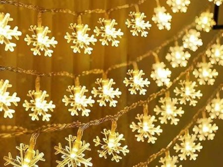 Snow Flake String Lights for Indoor Outdoor Decoration (14 lights) Fashion