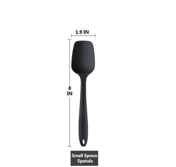 P-Plus International Food Grade Silicone Rubber Spatula Set (BLACK) Online now