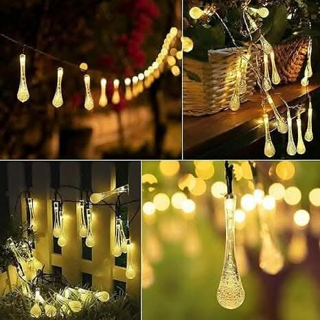 Water Drop LED Bulbs String Ball Globe Lights (14 lights) Online now