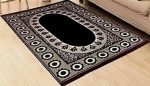 Graceful Rugs for living hall - 5x7 feet ( Velvet, Black) Supply