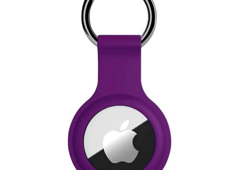 SQUIF Silicone Key Ring Holder Case Cover Compatible for Apple Airtag (Purple) Discount