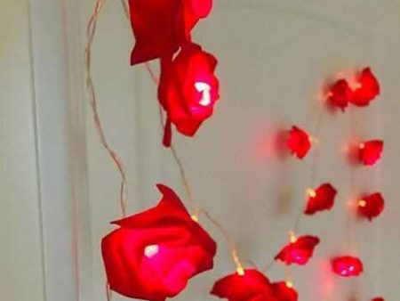 Red Rose Flower LED string light (14 Rose) Cheap