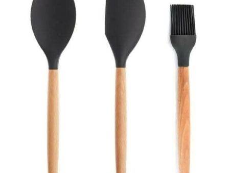 P-plus international wooden handle Spatula (set of 3) For Discount