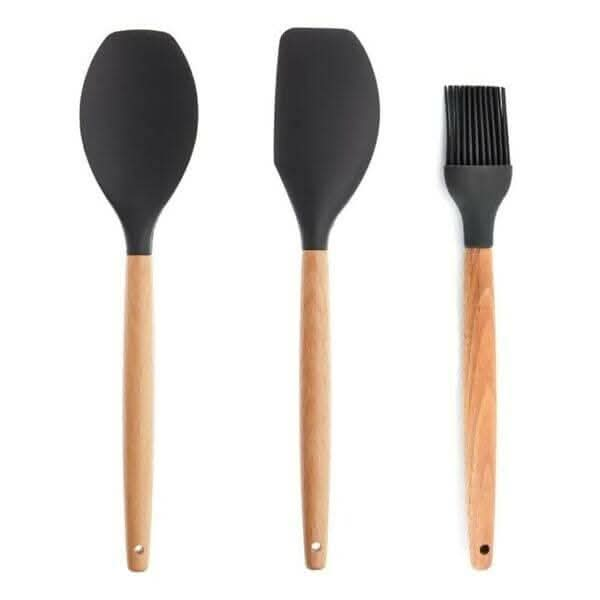 P-plus international wooden handle Spatula (set of 3) For Discount