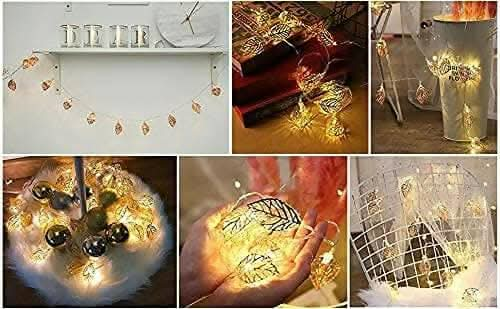 Tree Leaf Shape Decorative LED Fairy String Starry Lights (14 lights) Online Hot Sale