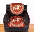 The Fresh Livery Cotton Acryllic Elephant Design Sofa Cover for 3 seater sofa Fashion