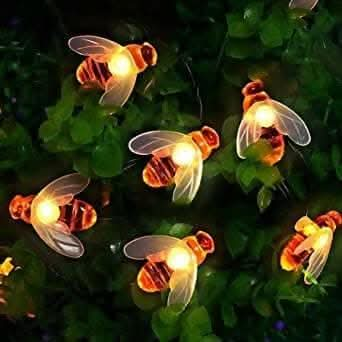 Honey bee string lights (14 lights) For Sale