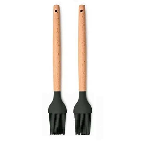 P-plus international silicon basting brush with Wooden handle (pack of 2) Online