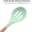 P-Plus International Silicone Cooking Spoon BPA Free 480°F Heat-Resistant Rubber Non-Stick Slotted Spoon for Mixing (Green) Online