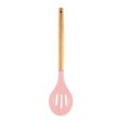 P-Plus International Silicone Cooking Spoon BPA Free 480°F Heat-Resistant Rubber Non-Stick Slotted Spoon for Mixing (Pink) For Cheap