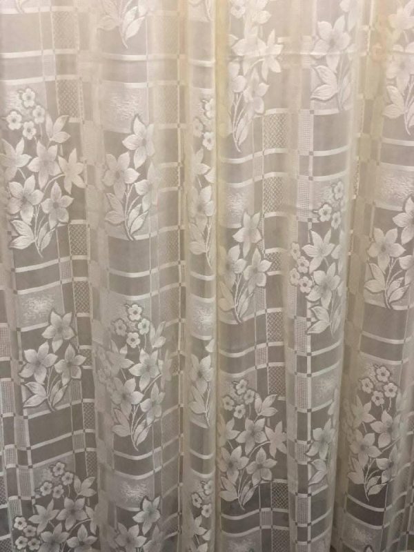 DHRUVI COLLECTION 213 cm (7 ft) Net Semi Transparent Door Curtain (Pack Of 2) Supply