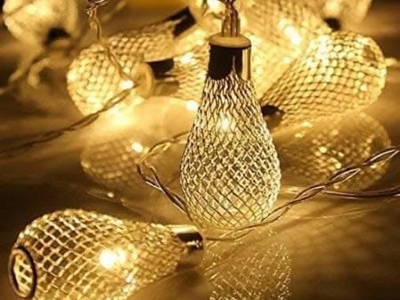 Golden String Lights Metal water drop light for home Decoration Lights (14 lights) Discount