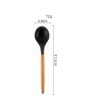 P-Plus International Wooden Handles BPA Free Non Toxic Silicone Turner Spatula Spoon (Black – Pack of 2) For Cheap