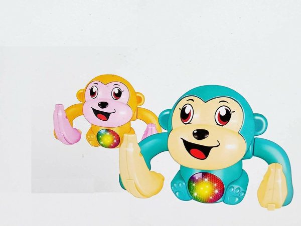 Dancing and Spinning Rolling Doll Tumble Monkey Toy Voice Control Banana Sensor Monkey with Musical Toy with Light and Sound Effects and Sensor(MixColor) Online Hot Sale