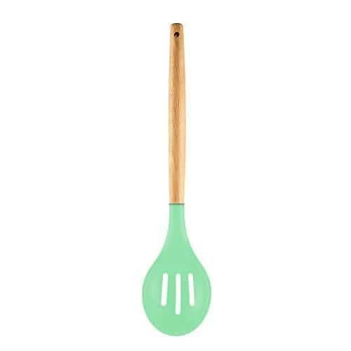 P-Plus International Silicone Cooking Spoon BPA Free 480°F Heat-Resistant Rubber Non-Stick Slotted Spoon for Mixing (Green) Online