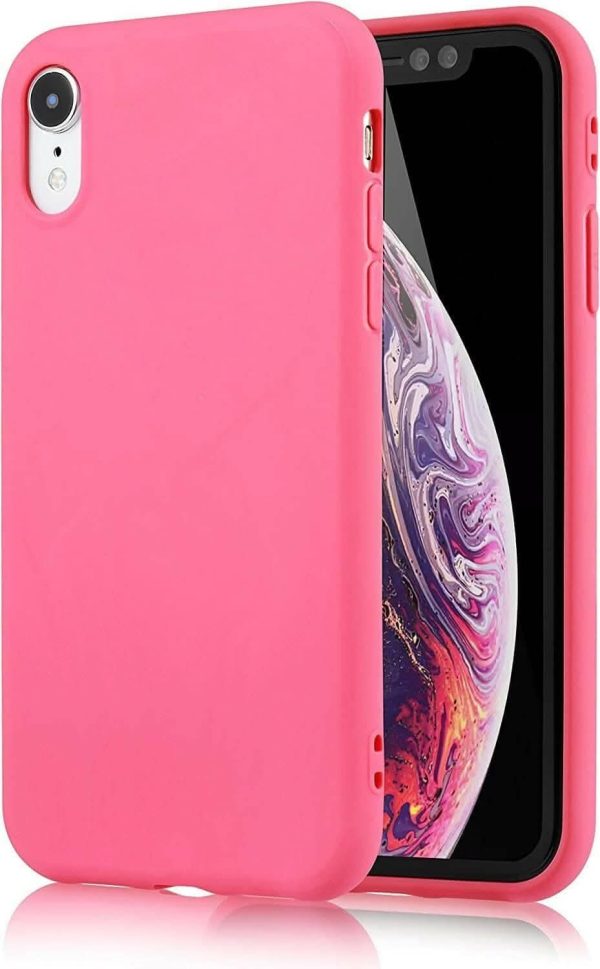 SQUIF Soft Silicone Fitted Skin case Back Cover for iPhone XR | 10r (Pink) Sale