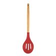 P-Plus International Silicone Cooking Spoon BPA Free 480°F Heat-Resistant Rubber Non-Stick Slotted Spoon for Mixing (Red) on Sale