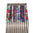 SENECIO SS Floral Geometric Printed Colorful Chopstick Hair Stick (12Pc) Supply