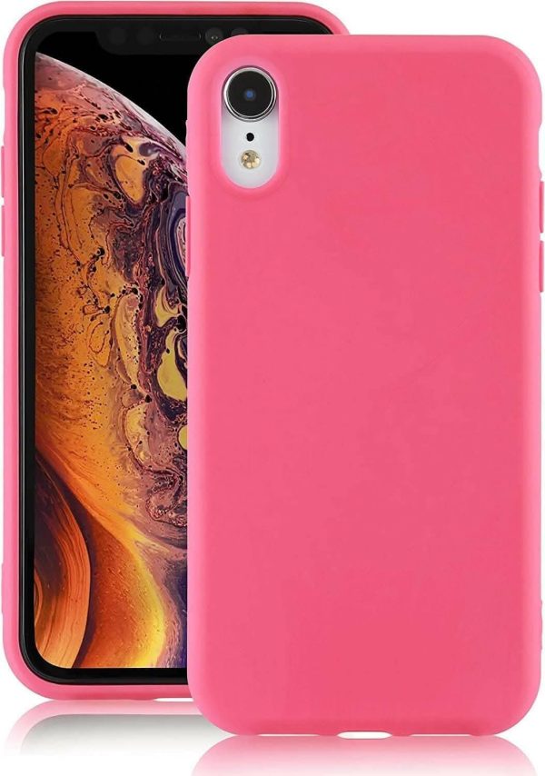 SQUIF Soft Silicone Fitted Skin case Back Cover for iPhone XR | 10r (Pink) Sale