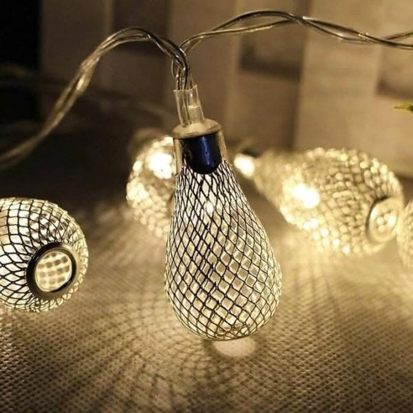 Golden String Lights Metal water drop light for home Decoration Lights (14 lights) Discount