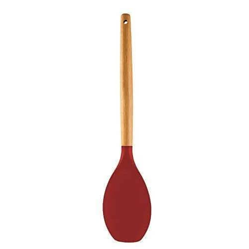 P-plus international premium silicone spatula Flexible & Heat Resistant Rubber Spatula with Wood Handle(red) Online now